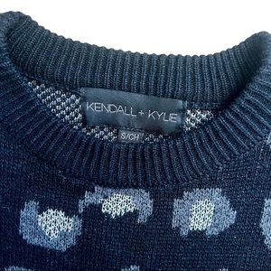 KENDALL + KYLIE black cheetah knit sweater